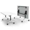 Gregory Flip Table - Folding Table - Flat and Folded Positions showing underside