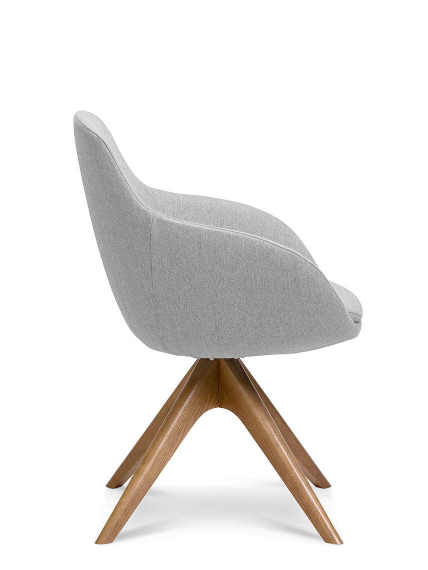 Gregory Volve Timber Swivel Chair
