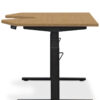 Gregory Shoulder Support Sit Stand Workstation Beech Top, Black Frame. Product Code: SITSTAND-BLACK