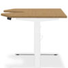 Gregory Shoulder Support Sit Stand Workstation Beech Top, White Frame. Product Code: SITSTAND-WHITE