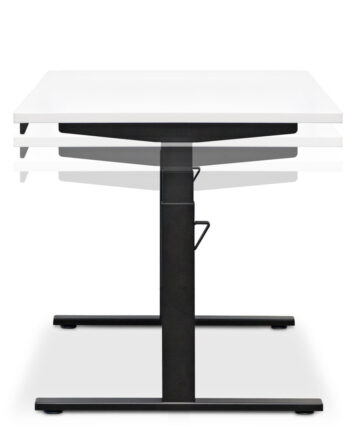 Gregory Electric Sit Stand Desk Workstation White Top, Black Frame