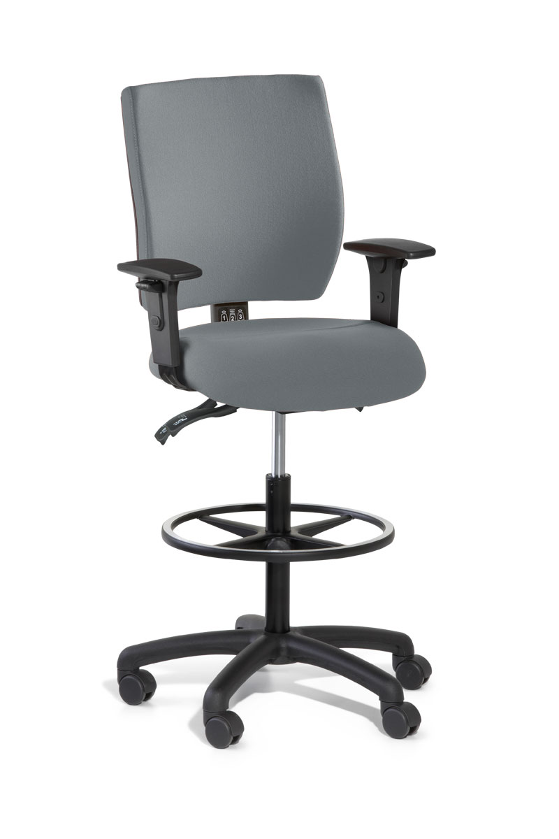 Gregory Scope Drafting Chair - Medium Back Medium Seat with arms