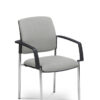 Gregory Dione Visitor Chair - Chrome 4 Leg Frame, Fully upholstered with arms.