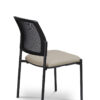 Gregory Dione Visitor Chair - Black 4 Leg Frame, Mesh Back, Upholstered Seat.