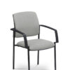 Gregory Dione Visitor Chair - Black 4 Leg Frame, Fully upholstered with arms.