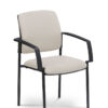 Gregory Dione Visitor Chair - Black 4 Leg Frame, Fully upholstered with arms.