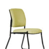 Gregory Dione Visitor Chair - Black Sled Frame, Fully upholstered.